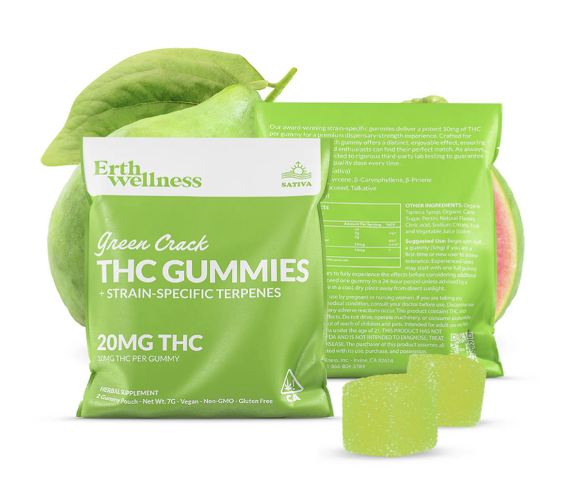 Erth Wellness 2ct Gummies / Green Crack